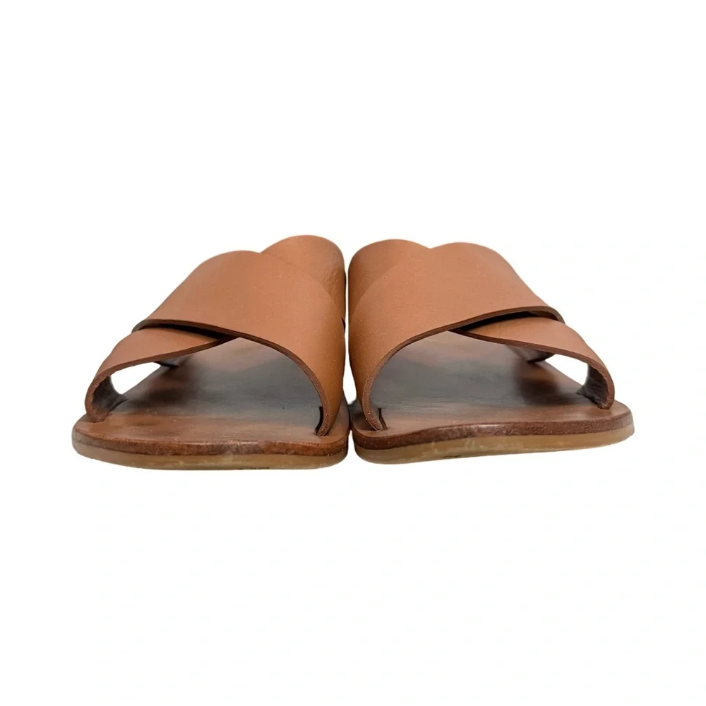 Beek Palila Tan Leather Slide Sandals Women’s Size 8 - Picture 2 of 8